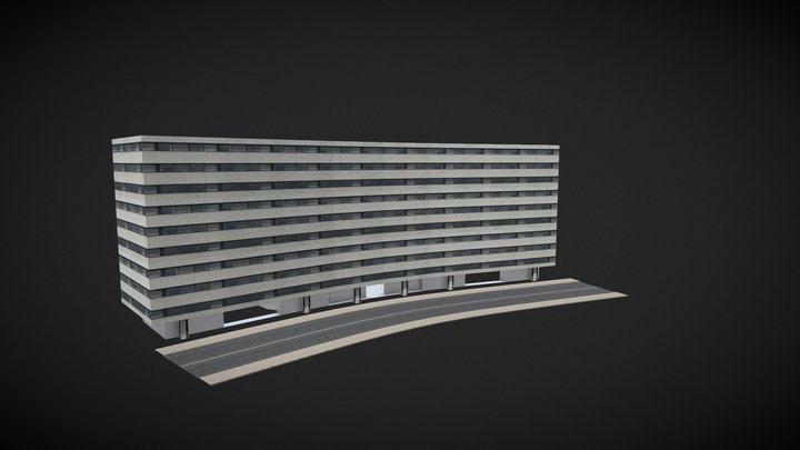 Grand Hotel Building 3D Model