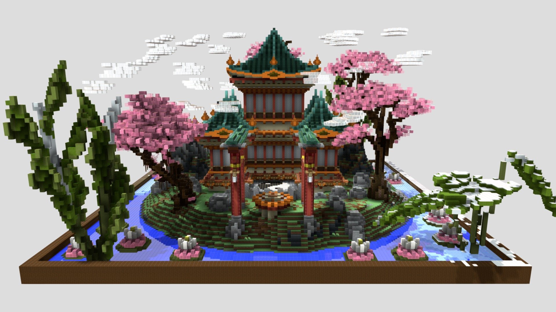 Cherry Blossom Auth Lobby 3D model by Team Elysion (teamelysion