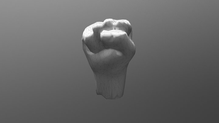 98pct Fist Poly 3D Model