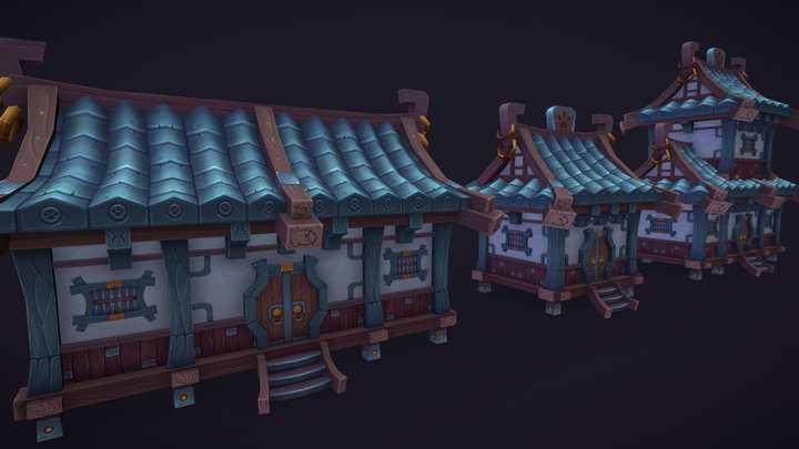 Fantasy Village Set 3D Model