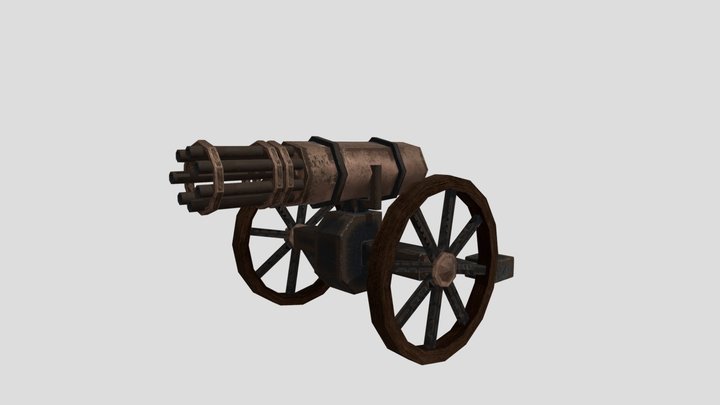 Gatling Gun 3D Model