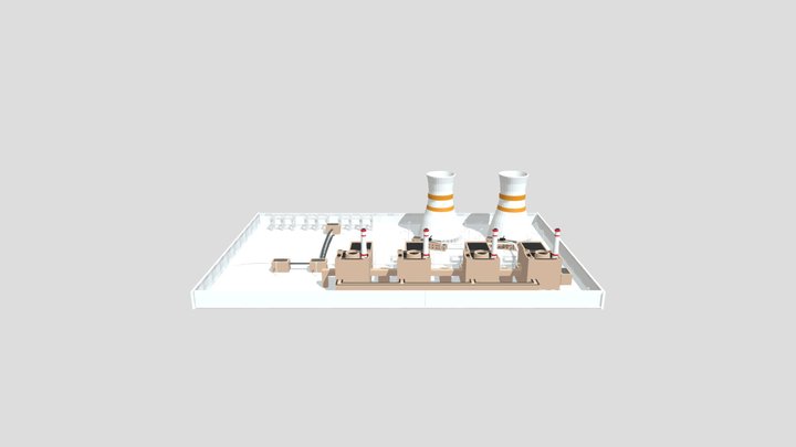 nuclear power plant 3D Model