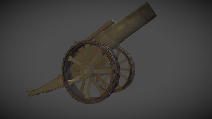 Bl 8 Artillery Howitzer MkV 3D Model