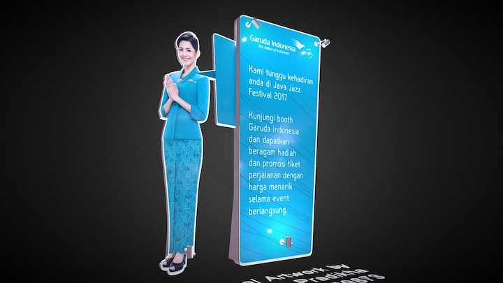 Garuda Indonesia Signage 3D Model