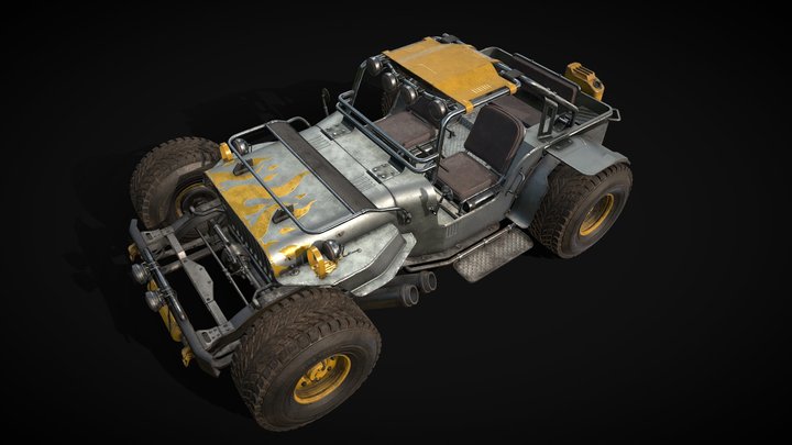 Jeep WW2 Willys MB Monster 3D Model