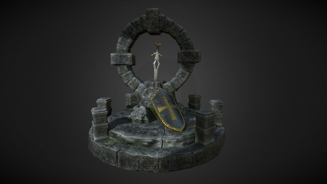 The Sword in the stone 3D Model