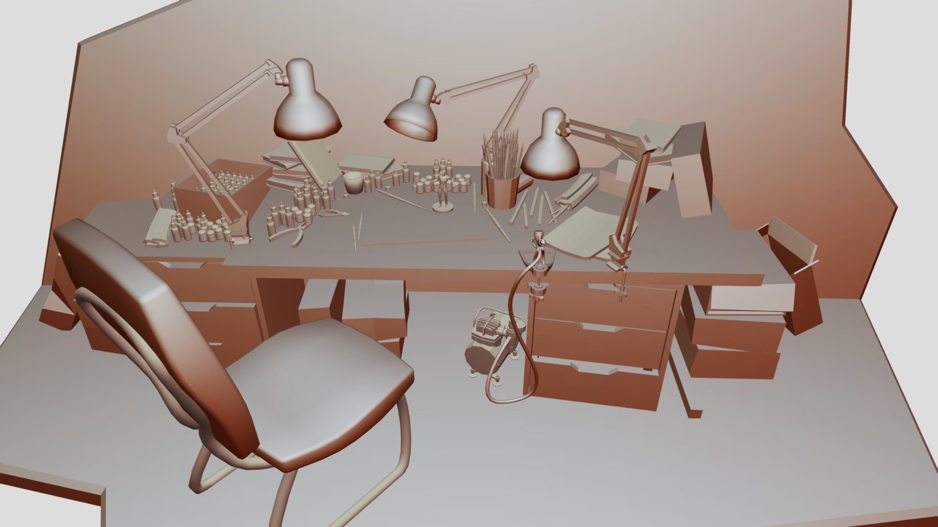 draft modelist table scene - Download Free 3D model by Hexela [c5cbfae ...