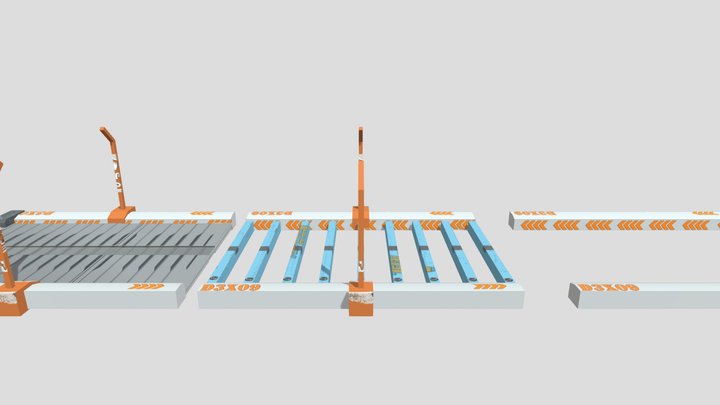 Sci-fi Hovering Bridge 3D Model