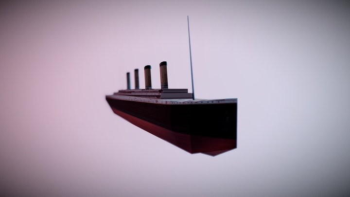Low Poly Titanic 3D Model