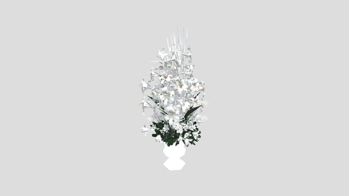 Golden Orchid Floral Arrangement – Modello 3D gratuito STL