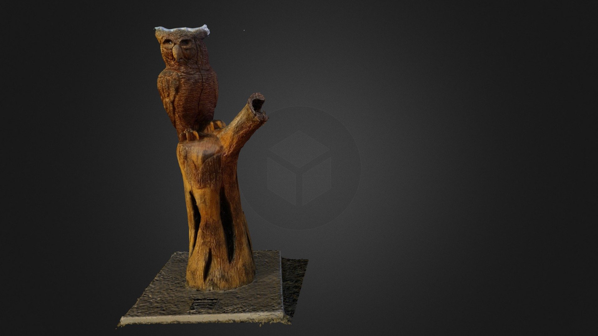 Owl Statue Textured