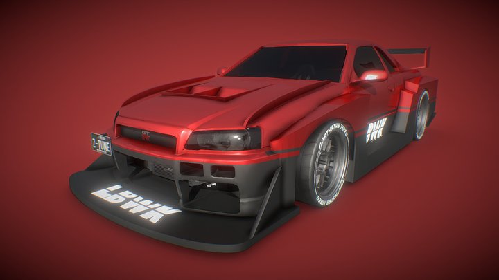 Nissan GTR R34 LBWK Edition 3D Model