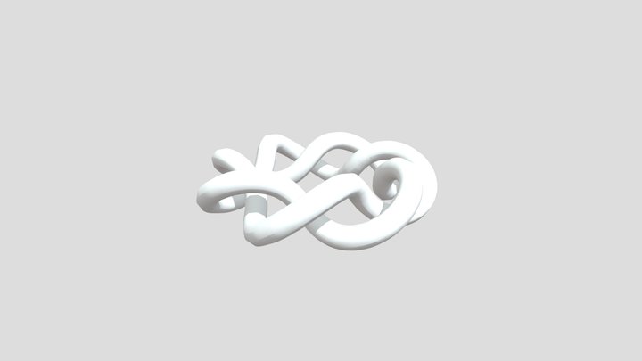 7,2 Torus Knot 3D Model