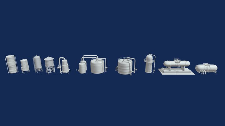 Industrial Tanks VOL-2 3D Model