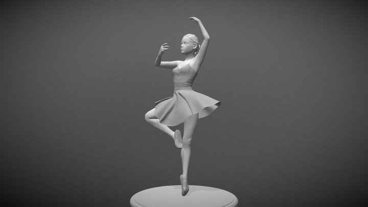 Ballerina Posed 3D Model