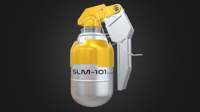 SLM-101 sci-fi grenade 3D Model