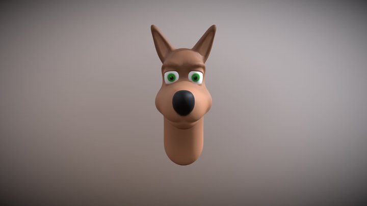 Dog's Head 3D Model