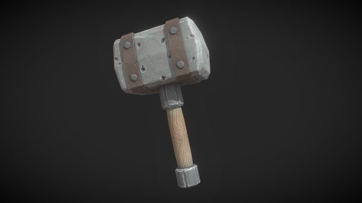 Stylized hammer 3D Model