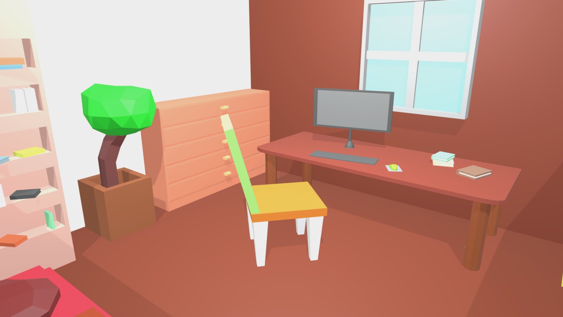 Low poly room pack 01