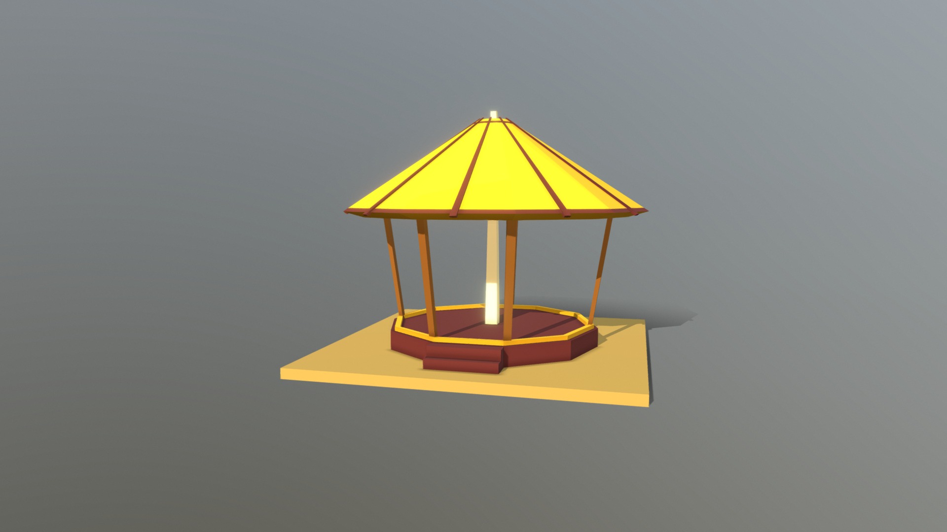 3D model HIE Gazebo N1 - This is a 3D model of the HIE Gazebo N1. The 3D model is about a small wooden structure.