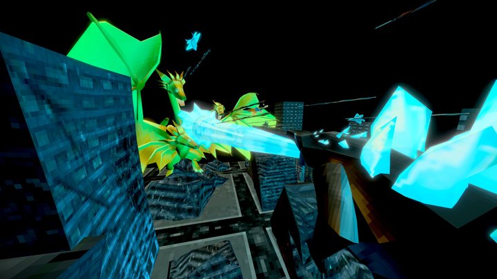 Godzilla Vs Ghidorah 3D Model