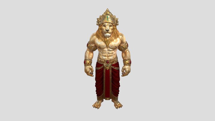 Lion Warrior 3D Model