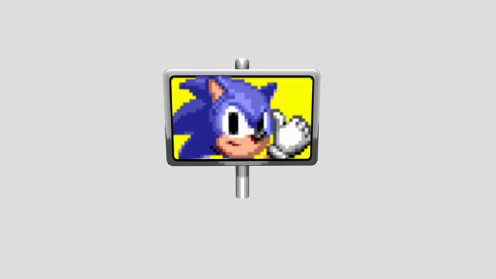 Sonic cd goal post 3D Model