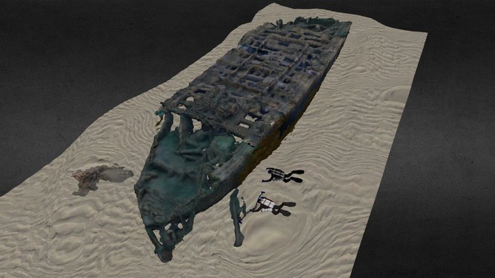 Westhinder Wreck 3D Scan 3D Model