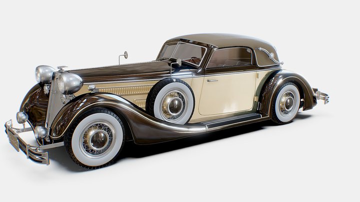 1937 Horch 853 A Sport Cabriolet 3D Model