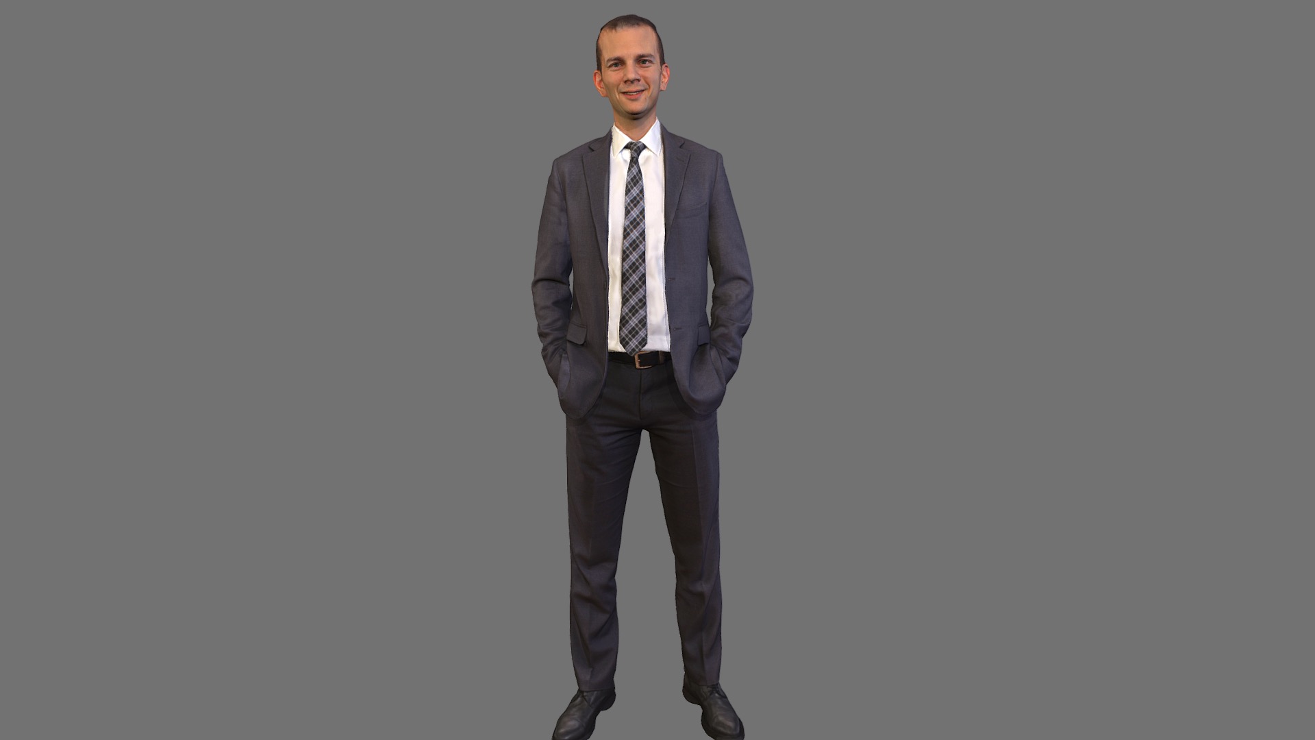 3D model No4 – Suit Guy Standing - This is a 3D model of the No4 - Suit Guy Standing. The 3D model is about a man in a suit.