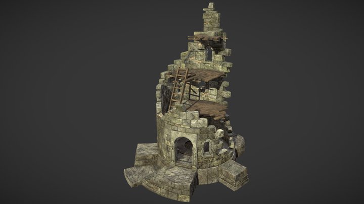 Dilapidated Tower 3D Model