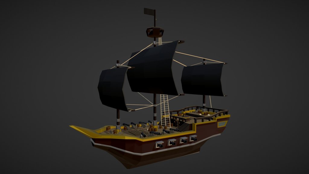Low-Poly Pirate Ship