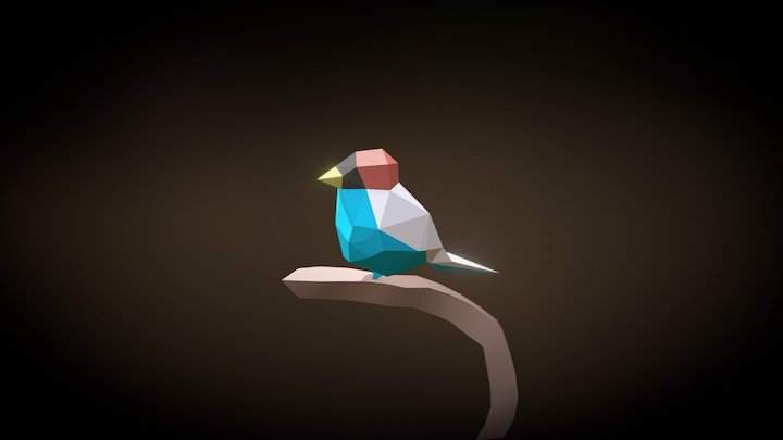 Low Poly Bird 3D Model