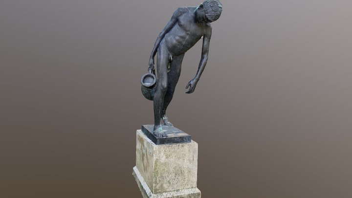Water Carrier Boy bronze memorial statue 3D Model