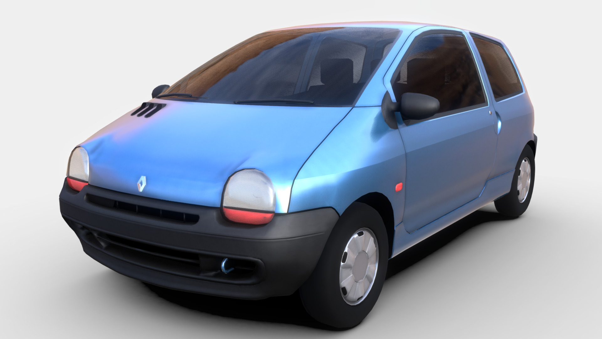3D model Renault Twingo - This is a 3D model of the Renault Twingo. The 3D model is about a small blue car.