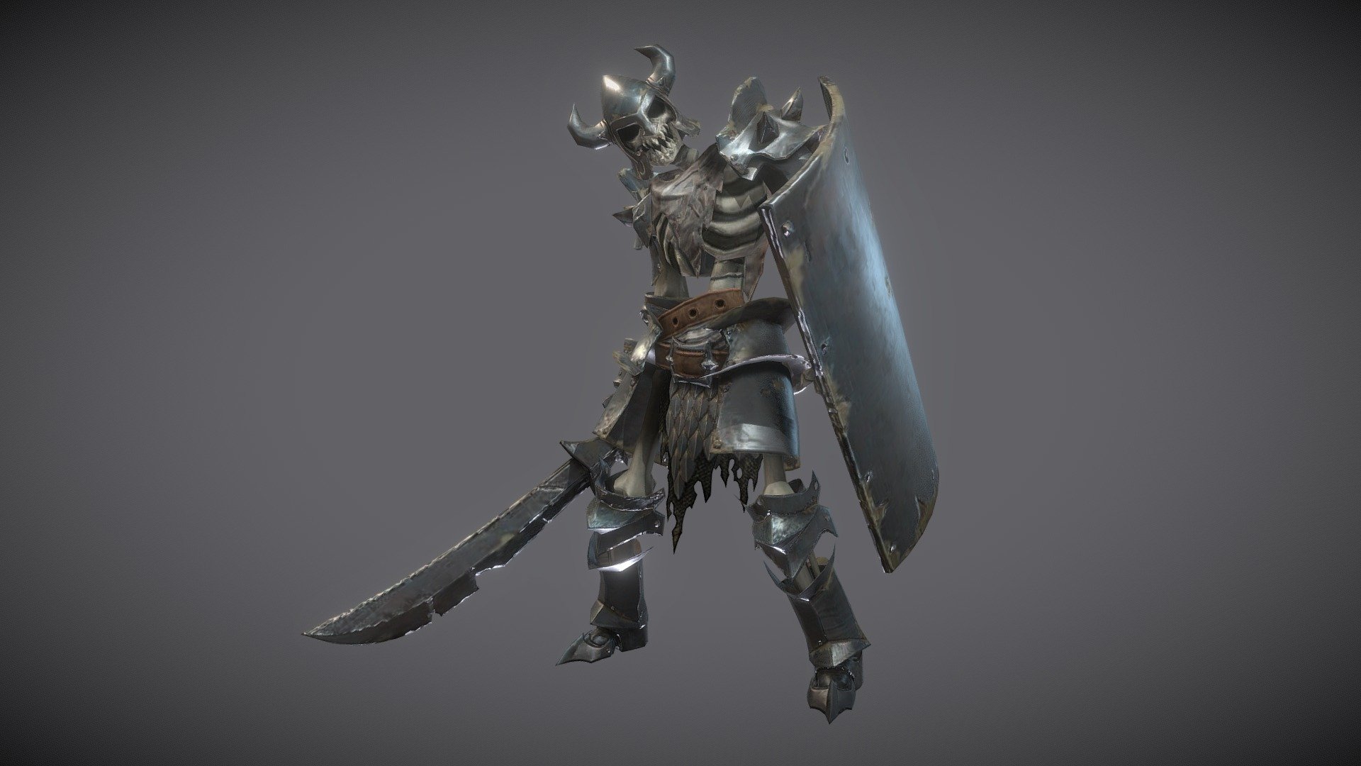 Skeleton soldier (^_^) - 3D model by Snark (@snarkstore) [c5e4ad7 ...