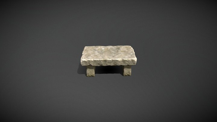 Japanese Stone Garden Bench
