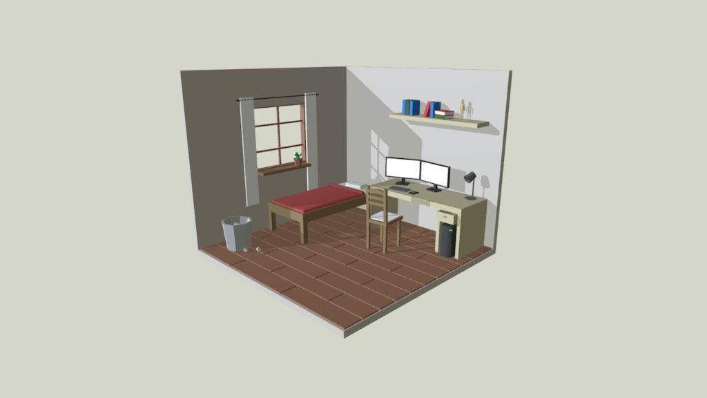 Low poly room - 3D model by Jakob Pihl (@JakobPihl) [c5e8b22] - Sketchfab