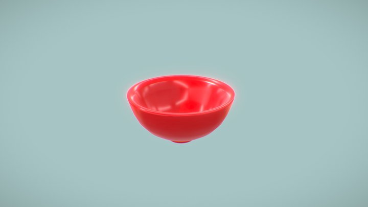 Plastic_Bowl_lowpoly 3D Model
