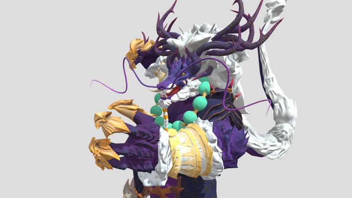 Dragon men Character for game 3D Model