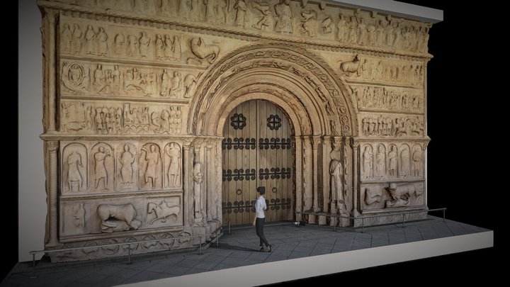 Portada románica de Santa María de Ripoll 3D Model