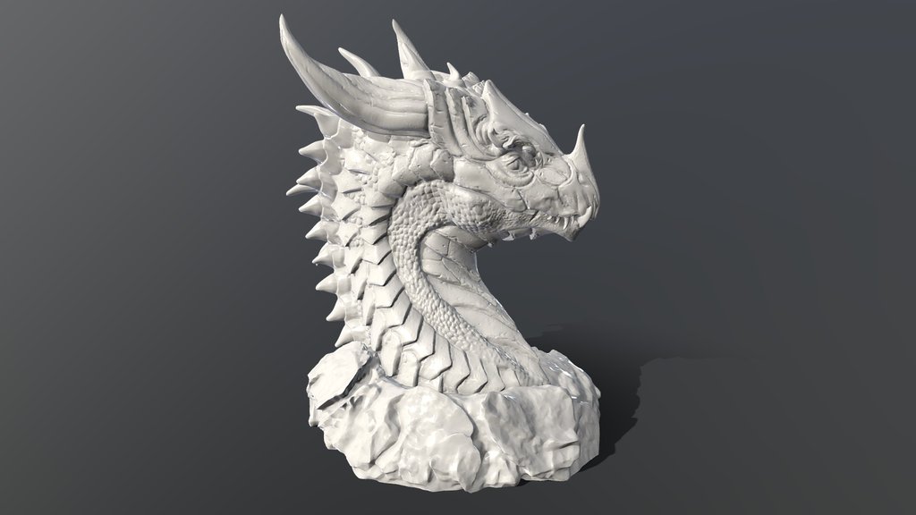 Dragon Head 100mm Stl