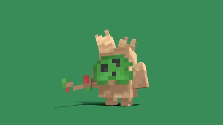 (MINECRAFT) strong Korok 3D Model