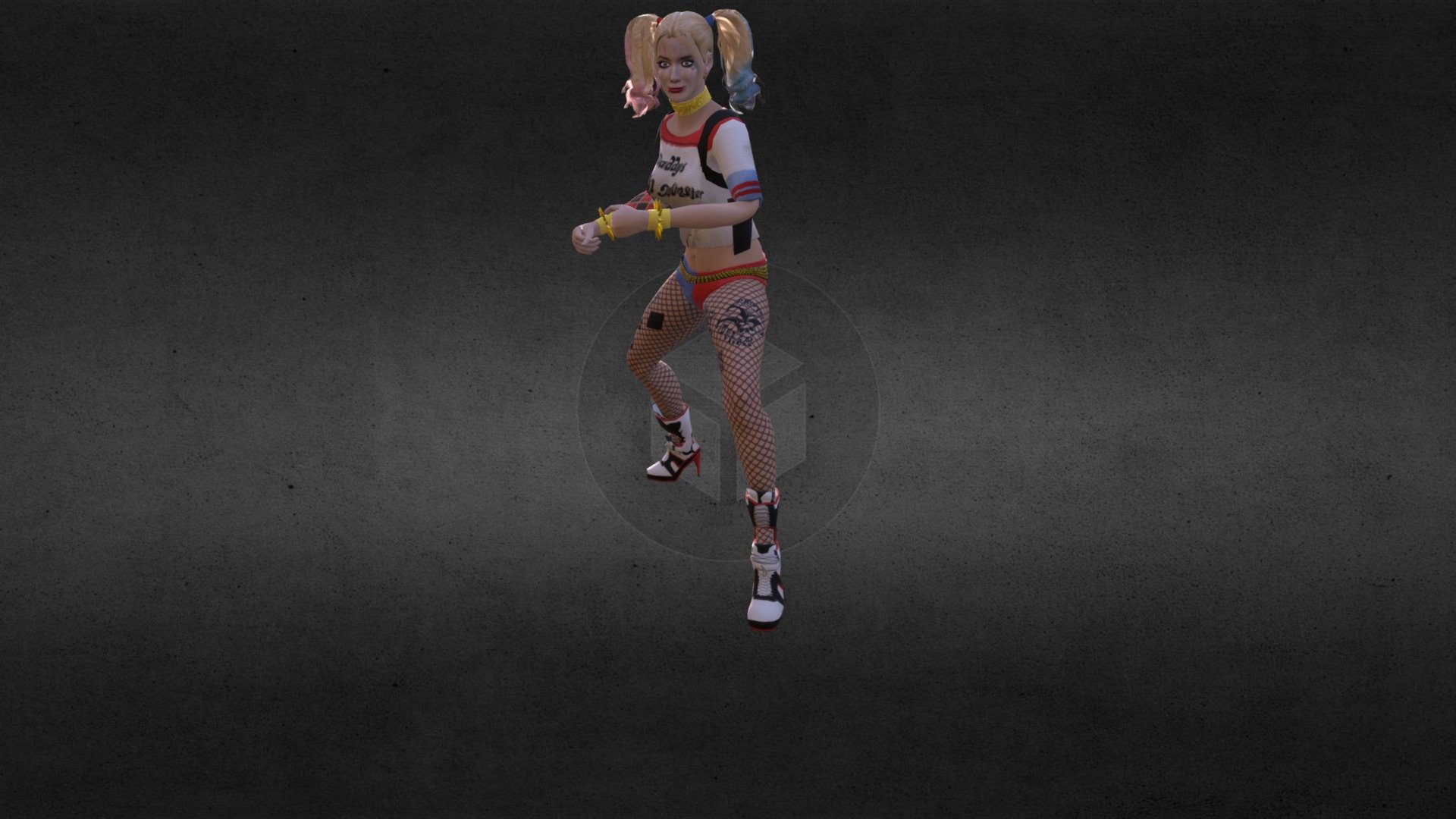 Harley Quinn Falling Back Death 3D model by kelmore400 [c5ee479] Sketchfab