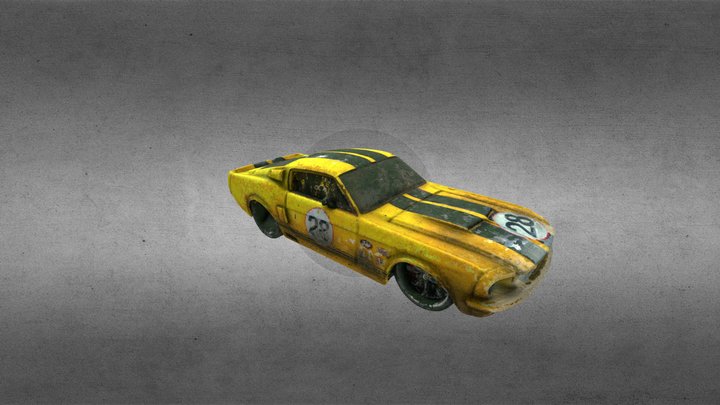 3D scanned 1967 Mustang TOY 3D Model