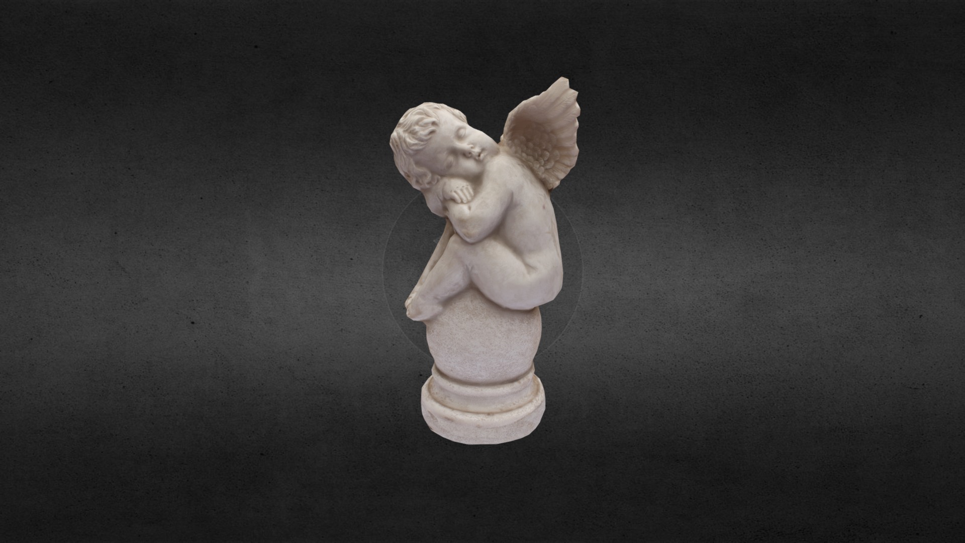 3D model Cherub - This is a 3D model of the Cherub. The 3D model is about a small clay statue.