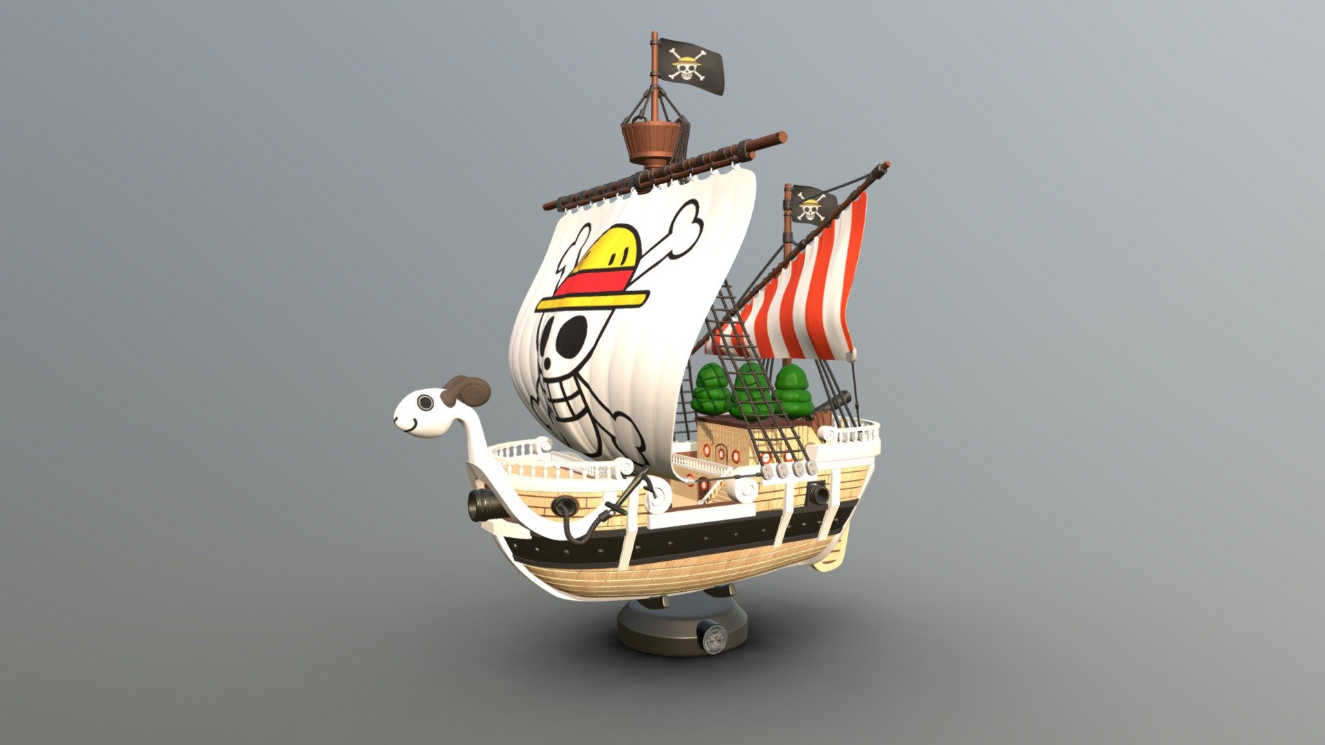 3D file One Piece Going Merry ship 🚢・3D print object to download・Cults