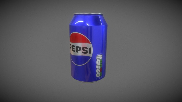 Pepsi Soda Can (UK Version) 3D Model
