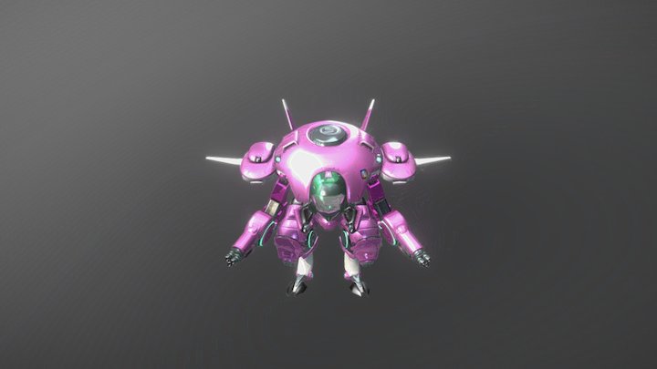 OVERWATCH Dva_MEKA 3D Model