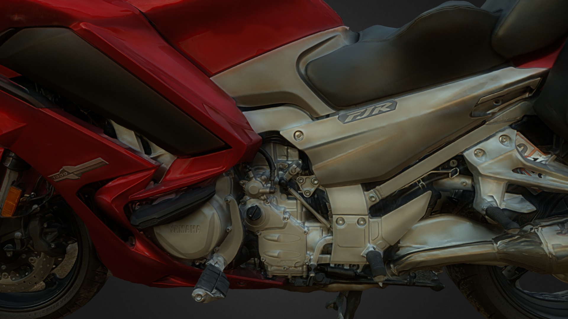 3D model Yamaha FJR - This is a 3D model of the Yamaha FJR. The 3D model is about a close-up of a motorcycle.